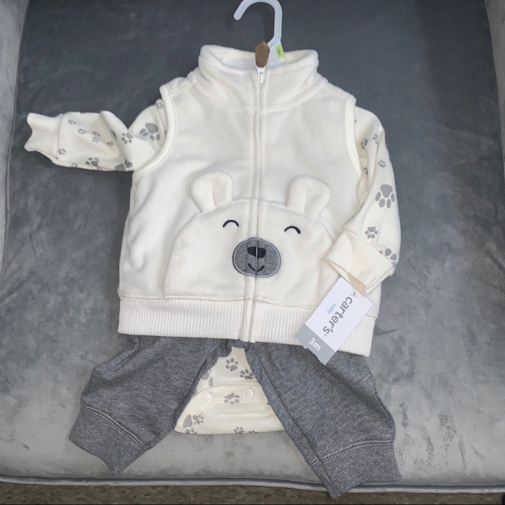 Carters 3 Piece Vest Outfit